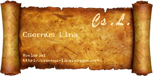 Csernus Lina névjegykártya